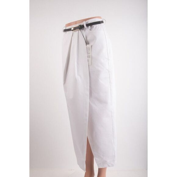 Zara Womans Midi Skirt Size XS White Wrap Around Belted 1165/063 NWT - Picture 3 of 5